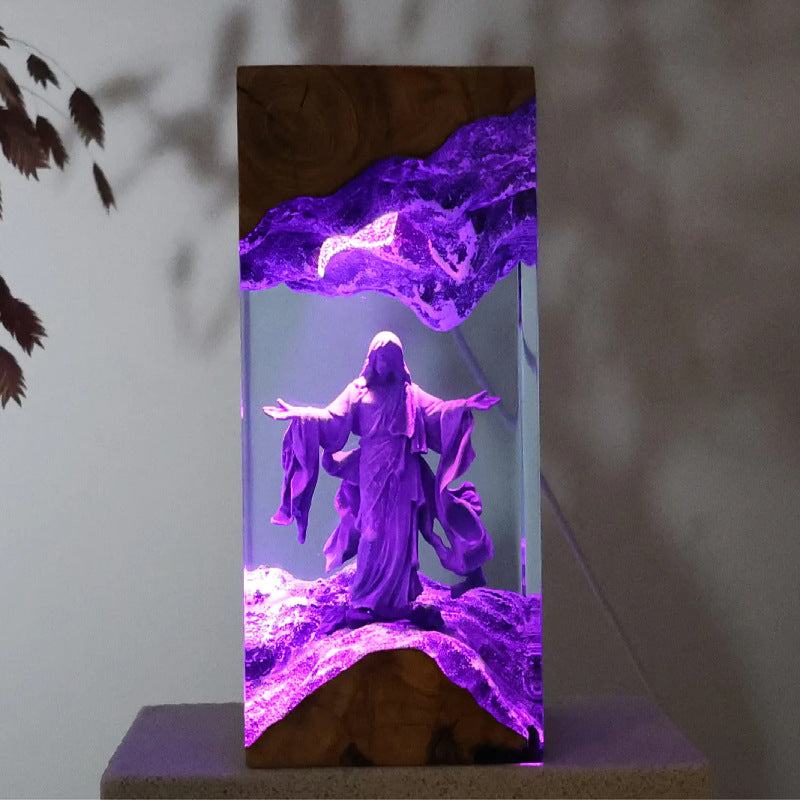 Saint Resin Lamp