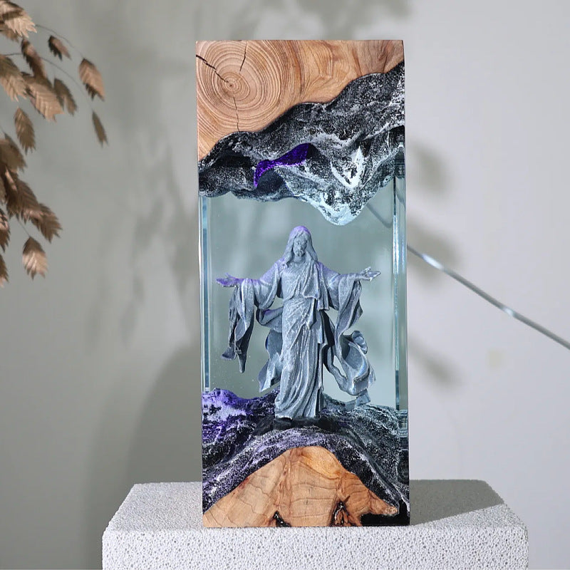 Saint Resin Lamp