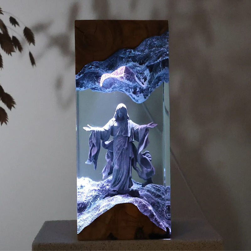 Saint Resin Lamp